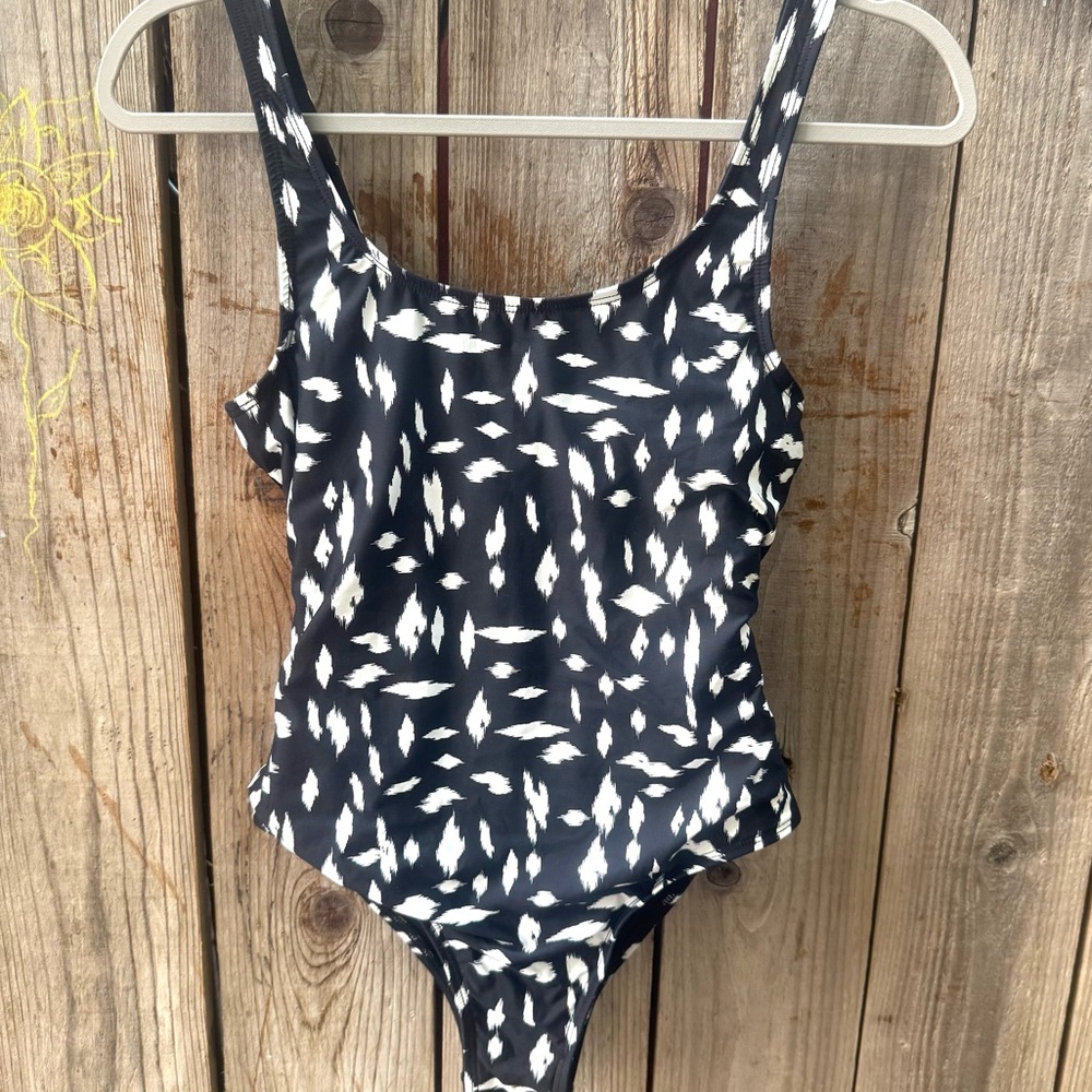L*Space Black and White One-Piece Swimsuit